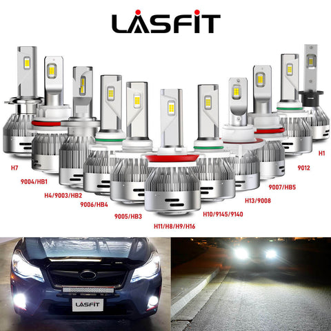 LASFIT 60W LED Headlight Bulbs High/Low Beam/Fog Light H11 9005 9006 9012 H7 H4