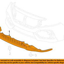 HONDA OEM 2017 Civic Front Bumper-Lower Bottom Grille Grill 71102TGGA00