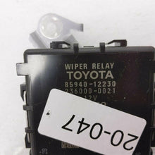 2020 Toyota Corolla 1.8 Le At Windshield Wiper Relay Control Unit 85940-12230