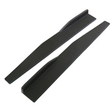 2x 74CM Car Side Skirt Splitter Addon Diffuser Wing Carbon Fiber Look Drill USA