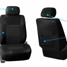 3 Row 8 Seaters Seat Covers For SUV Van 3D Mesh Solid Black Full Set