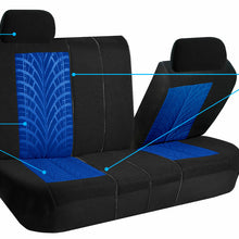 Car Seat Covers For Sedan SUV Truck Set Zipper Split Bench Blue Black