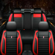 Universal 5-Seats Car SUV Seat Cover PU Leather Cushion Front Rear W/Pillows Set
