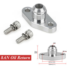 3Pcs Alumimum Alloy Turbo Oil Return Flange 8AN Fit For KKK K03 K04 T517Z T518Z