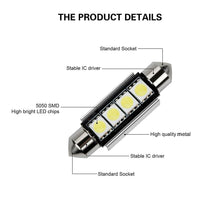 23pc Car Interior Lights LED Map Dome Reading Trunk Bulb License Plate Door Kit