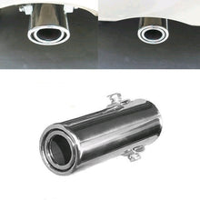 1x Car Rear Round Exhaust Pipe Tail Throat Muffler Tip Stainless Steel Universal