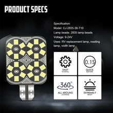 IRONWALLS T10 194 168 LED 24SMD License Plate Interior Wedge Light Bulbs White