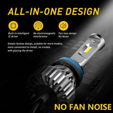 Pair AUXITO 2-Side H11 LED Headlight Kit 80W 9000LM Low Beam Bulb 6500K White B1