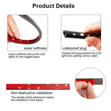 8 Color LED Strip Under Car Truck Tube Underglow Underbody Neon Light Music Kit