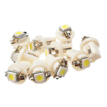 10pcs T5 B8.5D White Car Gauge LED Dashboard Instrument Cluster Gauge Light Bulb