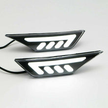 For 2016-2020 Honda Civic Black LED Strip Front Bumper Side Marker Signal Lights