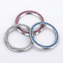 1pcs Car Engine Start Stop Ring Push Button Knob Key Switch Ring Crystal Decor T