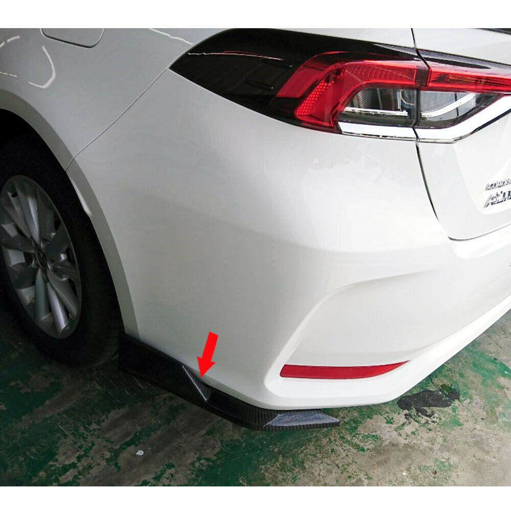 Carbon For TOYOTA Corolla Altis 12th MF Rear Side Bumper Lip Spoiler Splitter