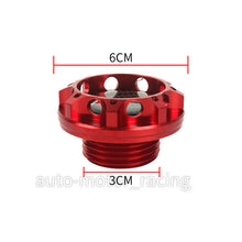 JDM TRD CARBON FIBER Sticker with ALUMNIUM RED Billet Engine Oil FILLER Cap