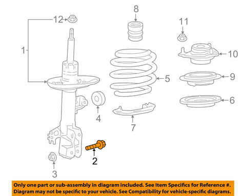 TOYOTA OEM 2018 Camry Front Suspension-Strut Bolt 90105A0385
