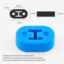 Universal 4Pcs Blue Polyurethane Rubber 2 Hole 73*12mm Exhaust Muffler Hanger