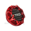 JDM TRD CARBON FIBER Sticker with ALUMNIUM RED Billet Engine Oil FILLER Cap