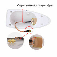 White Universal Car Auto Shark Fin Roof Antenna Radio FM/AM Decorate Aerial 1pcs