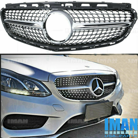 Sport Model Diamond Grille For Mercedes W212 Grill E250 E300 E350 E500 2014-2016