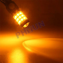 2x 1157 60SMD 4014 LED Turn Signal Light Bulbs White Amber Dual Color Switchback