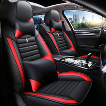 11Pcs Car Seat Cover Protector+Cushion Front & Rear Full Set PU Leather Interior