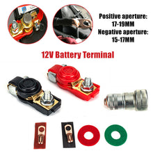12V Car Universal Brass Quick Connector Cable Clamp Clip Battery Terminal Kit