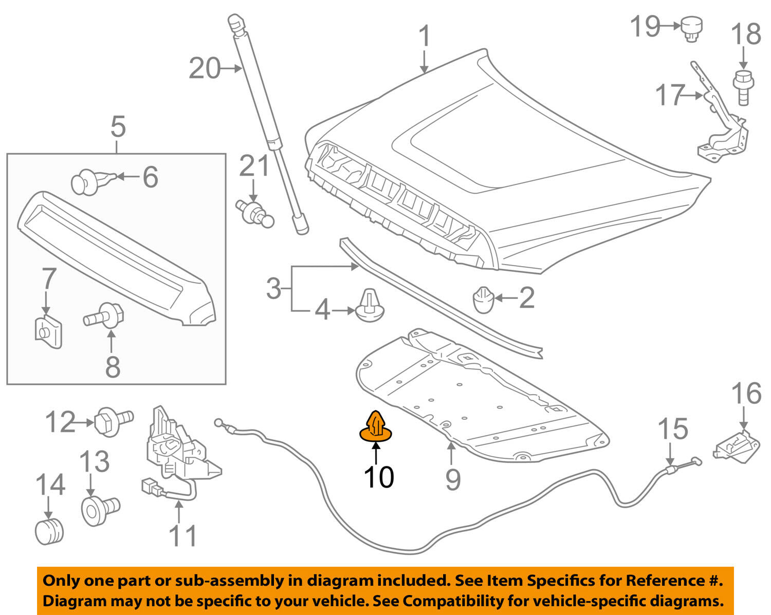 TOYOTA OEM Hood-Insulator Insulation Pad Liner Clip 90467A0003