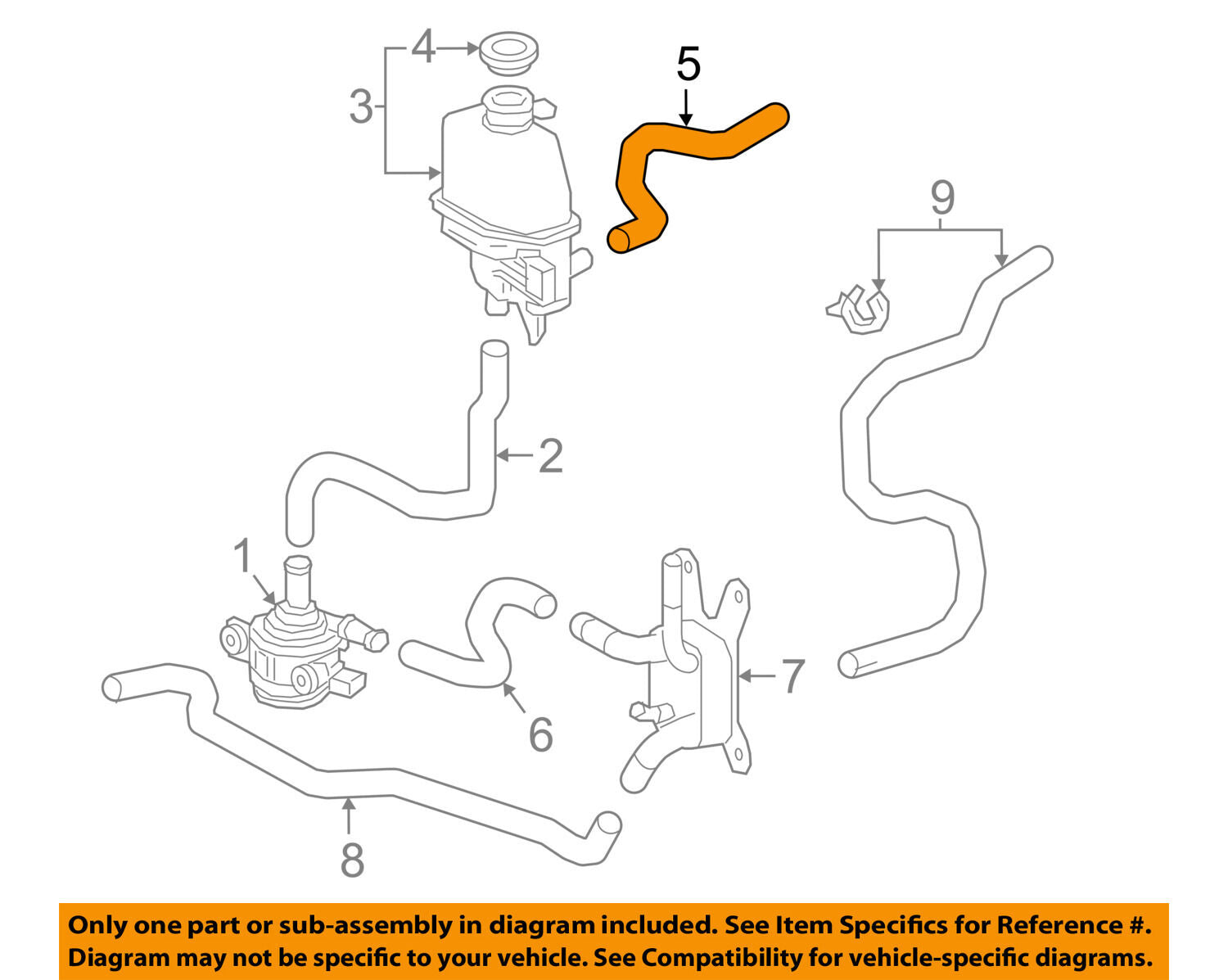 TOYOTA OEM 16-18 Prius 1.8L-L4 Inverter Cooling-Outlet Hose G922C47010