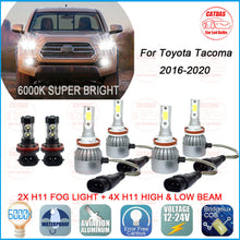 6x Combo LED Headlights Bulbs + Fog Lights Kit For Toyota Tacoma 2016-2020 6000K