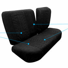 Car Seat Covers For Sedan SUV Truck Set Zipper Split Bench Solid Black