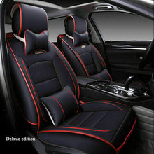 Universal Car Seat Covers 5-Seat PU Leather Surround Protector Cushions Full Set