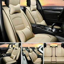 US 5-Sit Car Seat Covers 5-Seats PU Leather Surround Protector Cushions Full Set