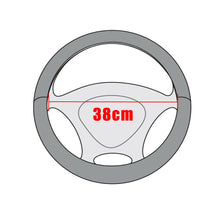 Wood Grain Car Steering Wheel Cover for Auto SUV Luxury Grip Syn Leather 38cm