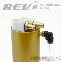 Rev9(AC-009-GOLD) Universal Aluminum Oil Catch Can with Hose Kit, 750ML for T...