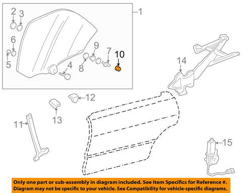 HONDA OEM Side Sliding Door-Sash Channel Nut 9405006080