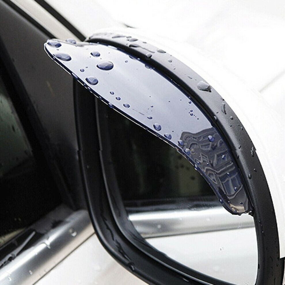 1 Pair Car Rear View Side Mirror Rain Board Eyebrow Cover Shield Sun Visor Shade