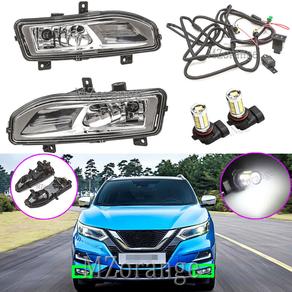 2X LED Fog Light Lamp Wiring Kit For Nissan X-Trail Leaf Kicks Versa Serena Note