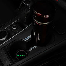 2PCS Silicone CF Glow in Dark Car Cup Holder Pad Mat Coaster For TRD Non-Slip
