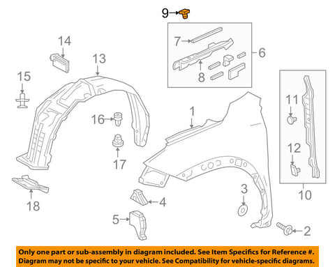 Lexus TOYOTA OEM 15-17 NX200t Fender-Protector Cushion 5338478010