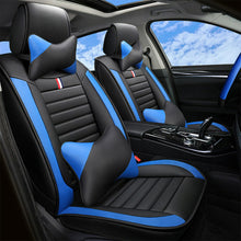 5-Sit Car Seat Covers PU Leather Surrount Cushions w/Pillow Set For Toyota Honda