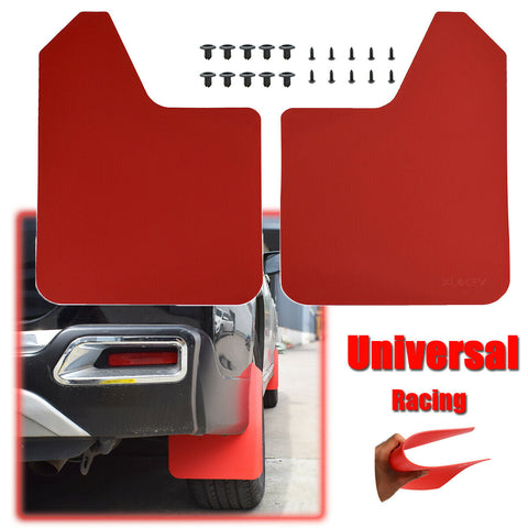 Racing Red Universal Mudguards Mud Flaps Splash Guards Mudflaps Fender Dirty