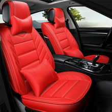 Car Seat Covers Luxury PU Leather 5-Seats Front+Rear Seat Cushions Four Seasons