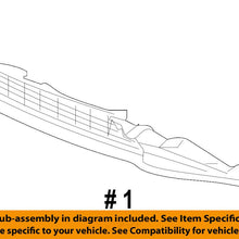 HONDA OEM 2017 Civic Front Bumper-Lower Bottom Grille Grill 71102TGGA00