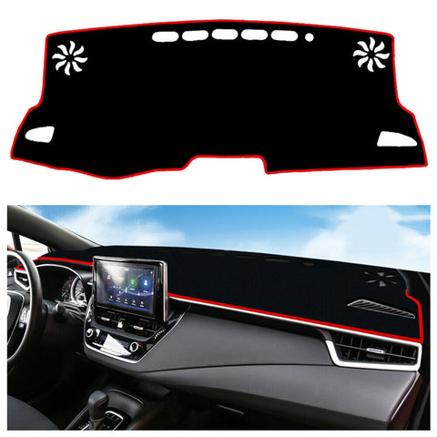 Black&Red Car Dash Cover Dash Mat Board Pad Carpet Left for Corolla 2019-2020 US