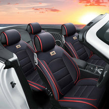 Deluxe PU leather Car SUV Seat Cover Full Set Front+Rear Cushion 5-Seats +Pillow