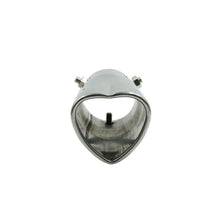 1x 63mm Silver Heart Shaped Tail Throat Exhaust Pipe Muffler Tip Car Accessories