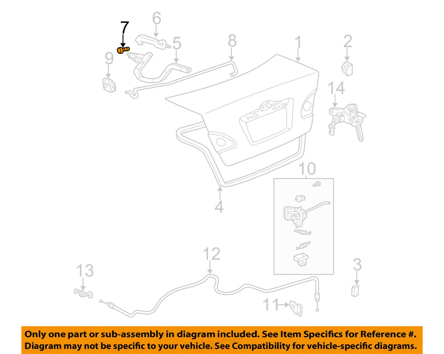 TOYOTA OEM 98-08 Corolla Trunk Lid-Hinge Support Pin 6455912040