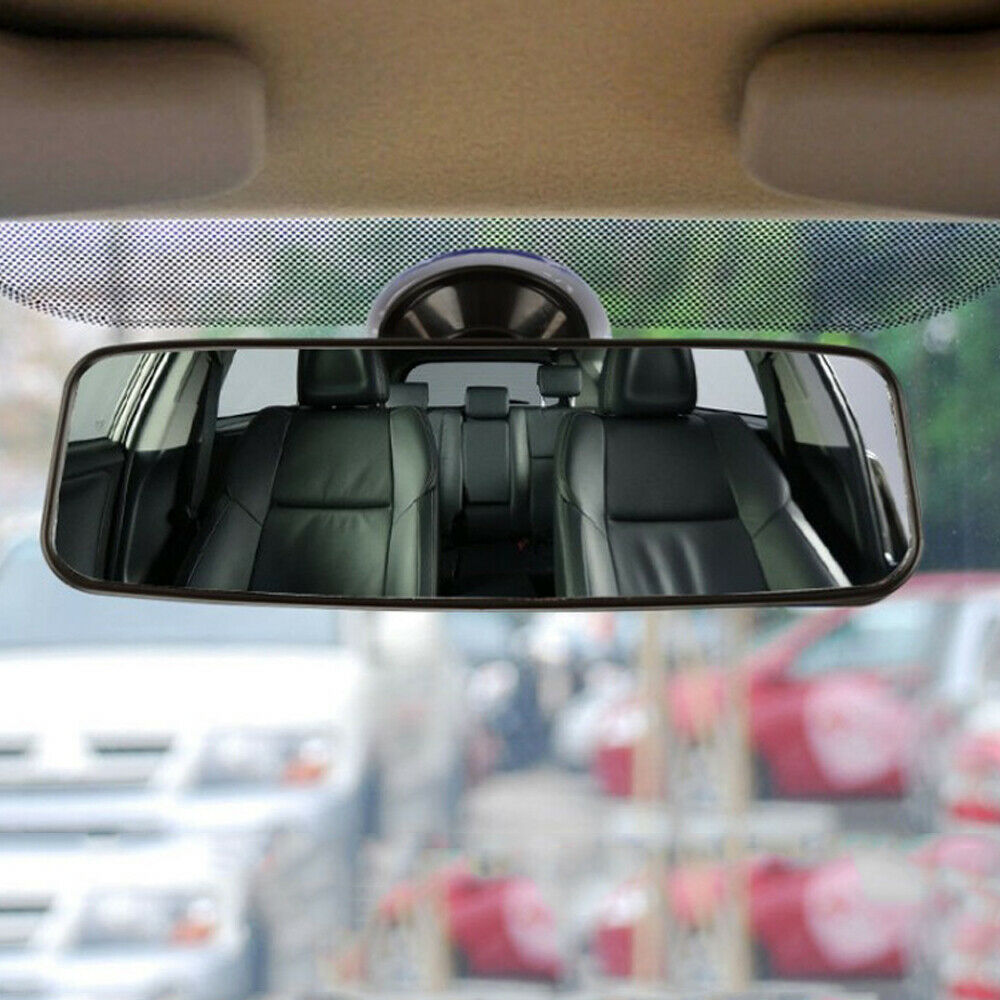 Universal Car Truck Wide Flat Interior Rear View Mirror Suction Stick Rearview