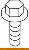 TOYOTA OEM Hood-Hinge Bolt 90105A0068