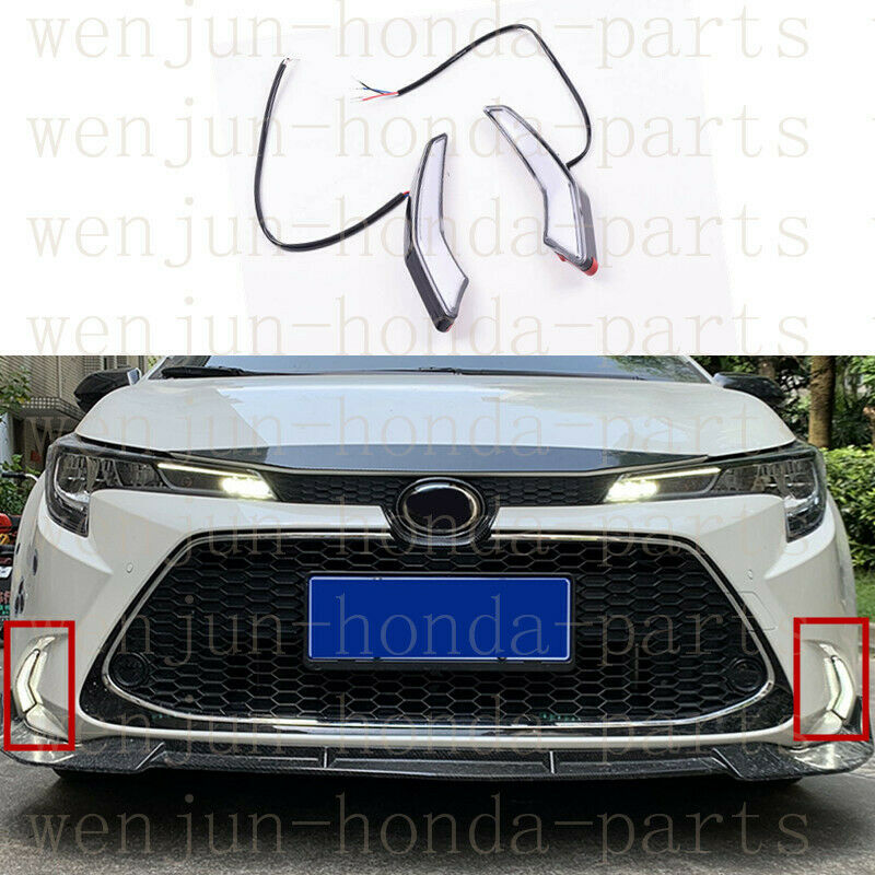 1 Pair Front Bumper Fog Lamp(DRL)LED White & Yellow For Toyota Corolla 2020